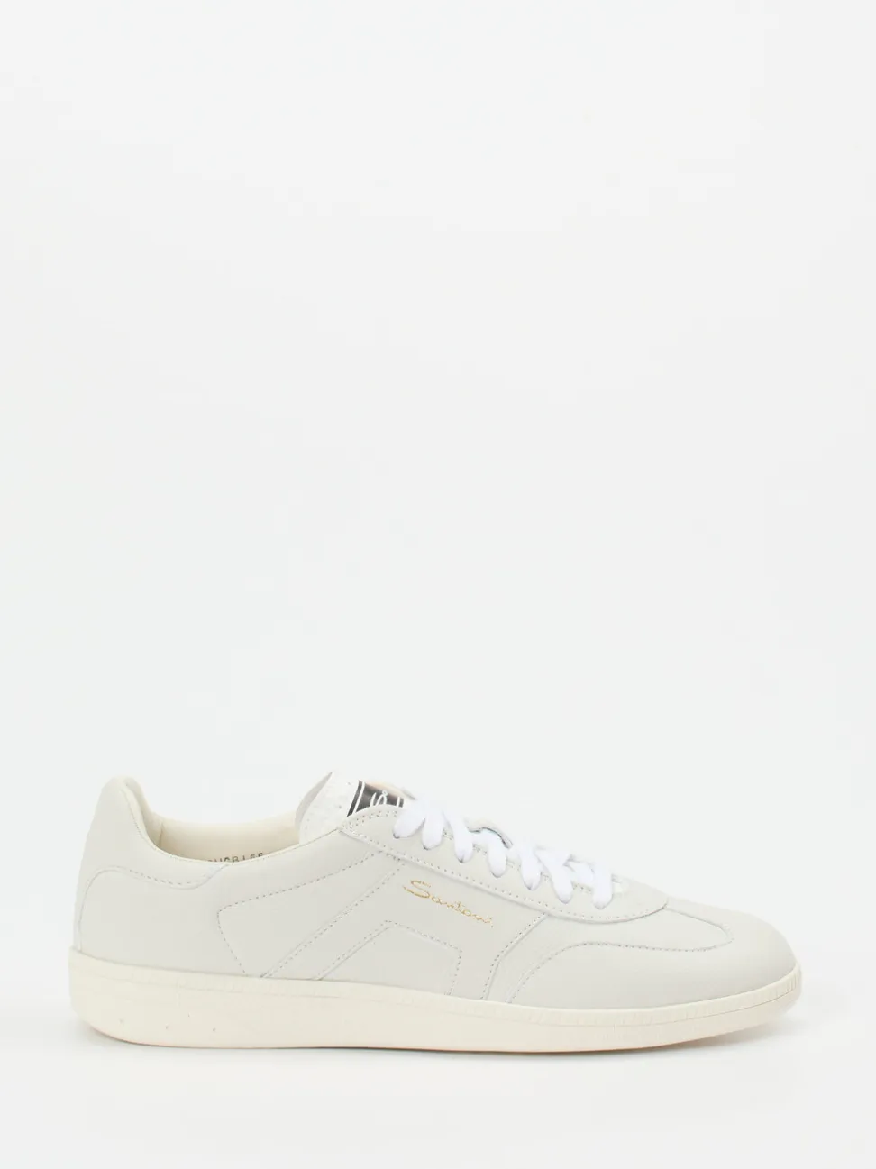 Santoni – Sneaker aus Elchleder in Off-White