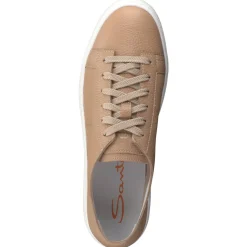 Santoni – Sneaker aus Kalbleder in Beigebraun