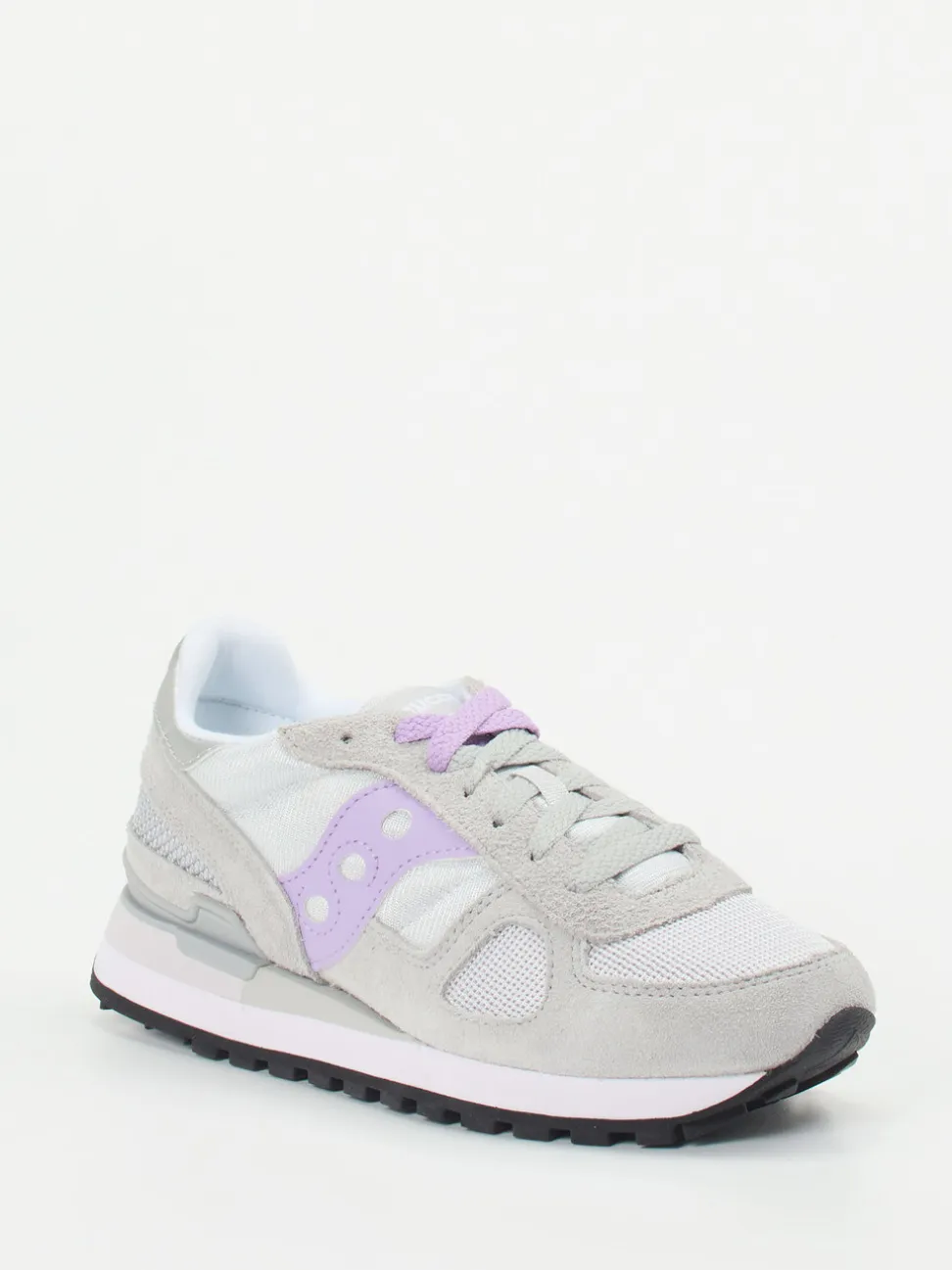Saucony – Retro-Sneaker aus Textil und Veloursleder hellgrau