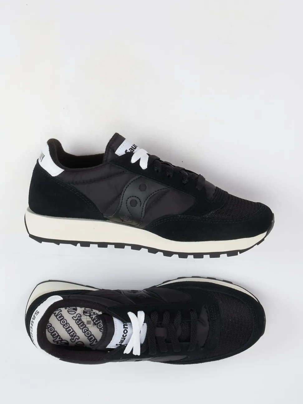 Saucony – Retro-Sneaker aus Mesh und Veloursleder schwarz