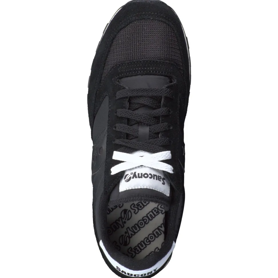 Saucony – Retro-Sneaker aus Mesh und Veloursleder schwarz