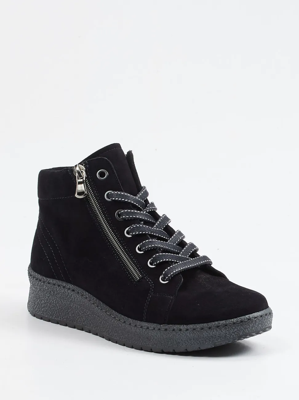 Semler – Keilsohlen-Boots aus Veloursleder Blau