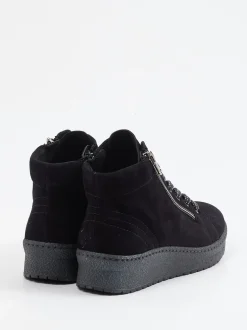 Semler – Keilsohlen-Boots aus Veloursleder Blau