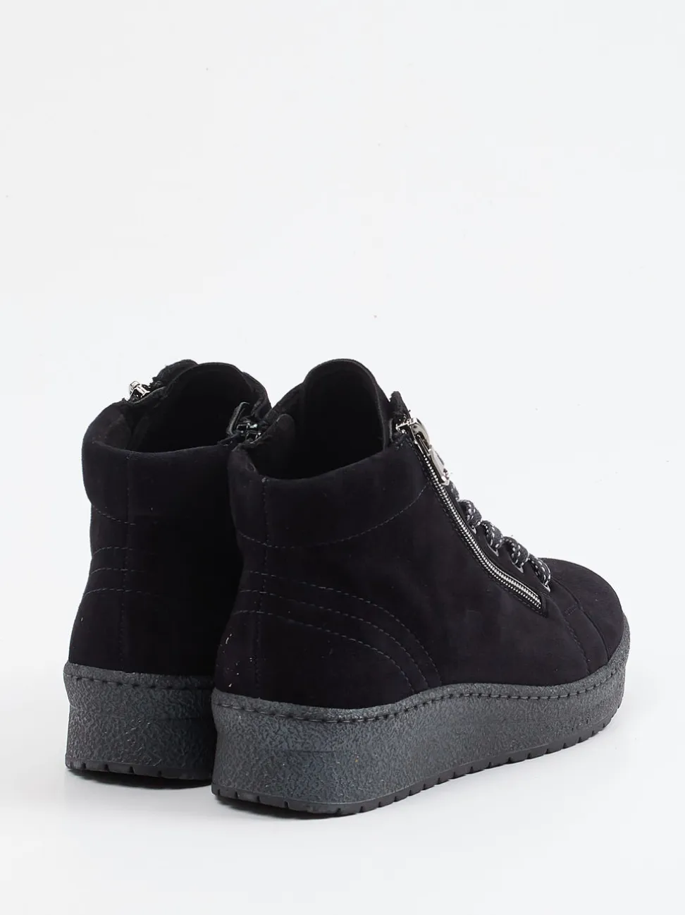 Semler – Keilsohlen-Boots aus Veloursleder Blau