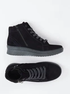 Semler – Keilsohlen-Boots aus Veloursleder Blau