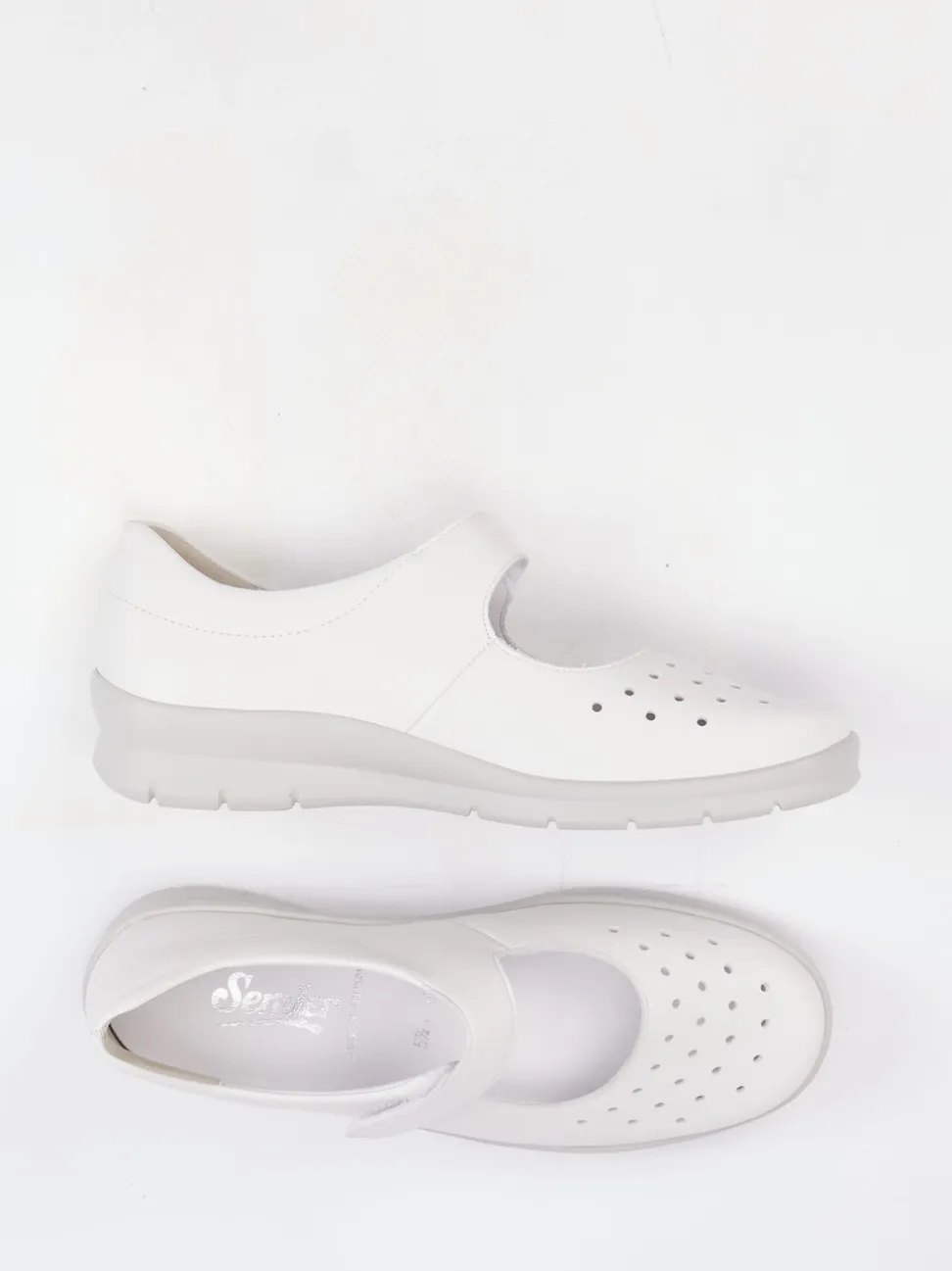 Semler – Klettballerinas aus Kalbleder in Offwhite