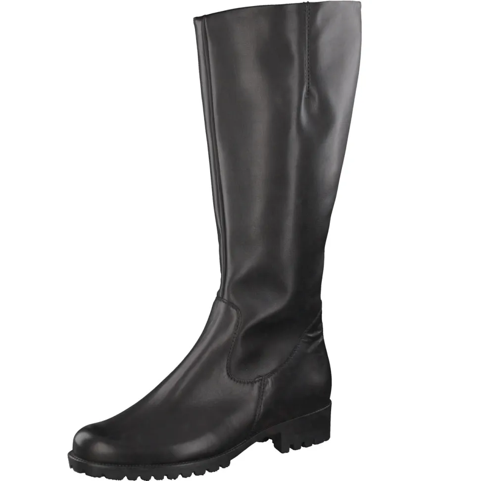 Semler – kniehohe Stiefel aus Kalbleder schwarz