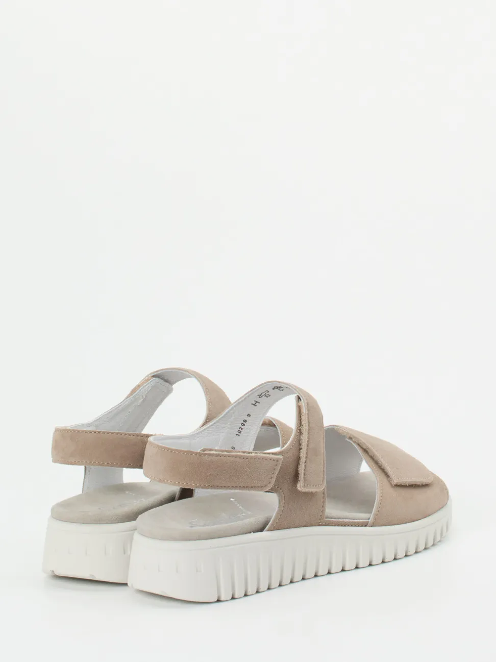 Semler – Komfortsandale aus Veloursleder beige