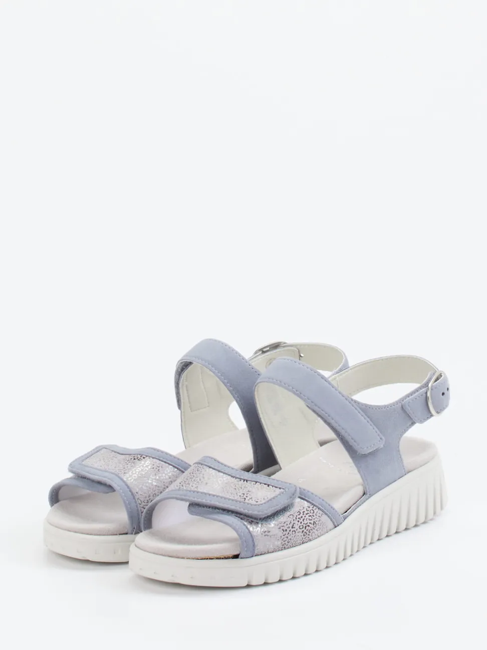 Semler – Komfortsandalen aus Kalbleder Pastellblau