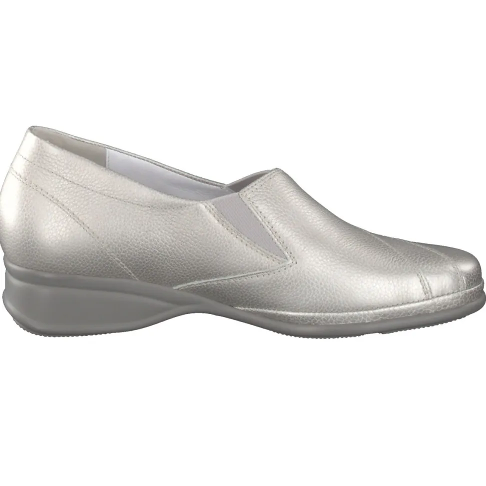 Semler – Komfort-Slipper aus Kalbleder silber