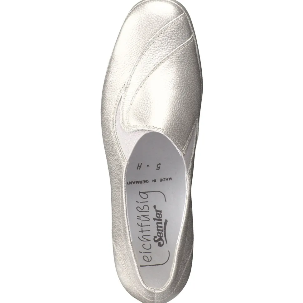 Semler – Komfort-Slipper aus Kalbleder silber