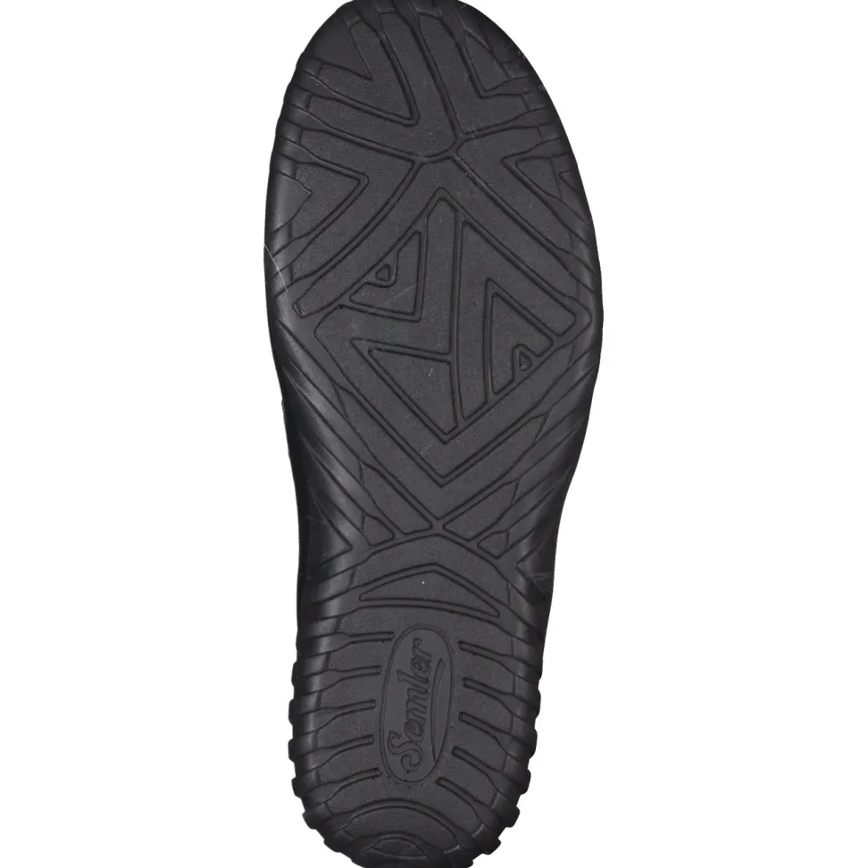 Semler – Komfort-Sneaker aus geprägtem Leder grau