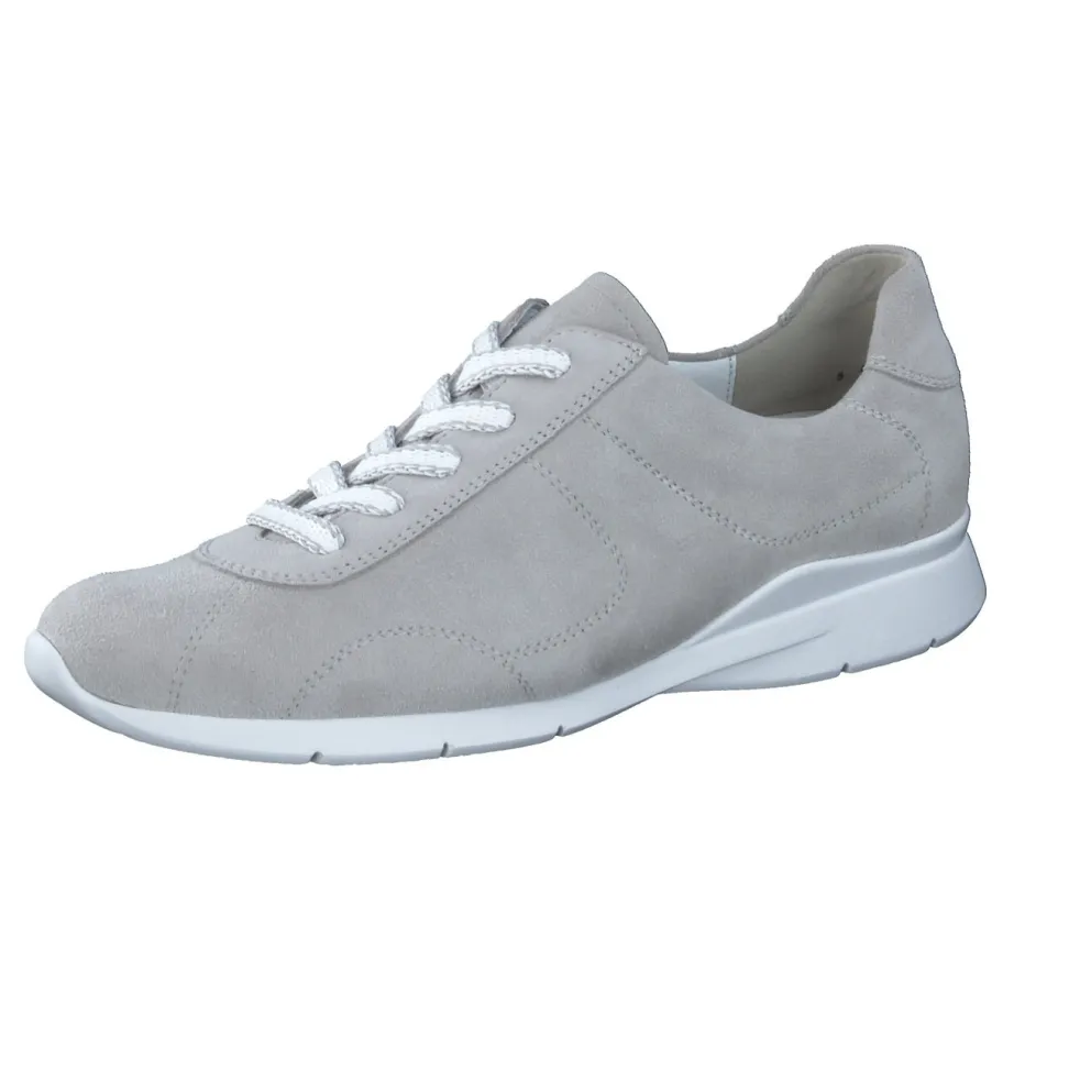 Semler – Komfort-Sneaker aus Veloursleder hellgrau