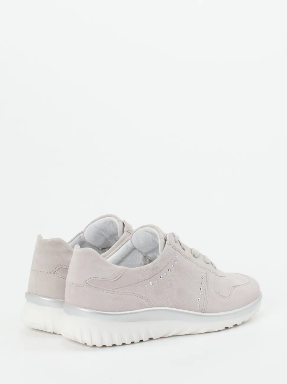 Semler – Komfort-Sneaker aus Veloursleder hellgrau