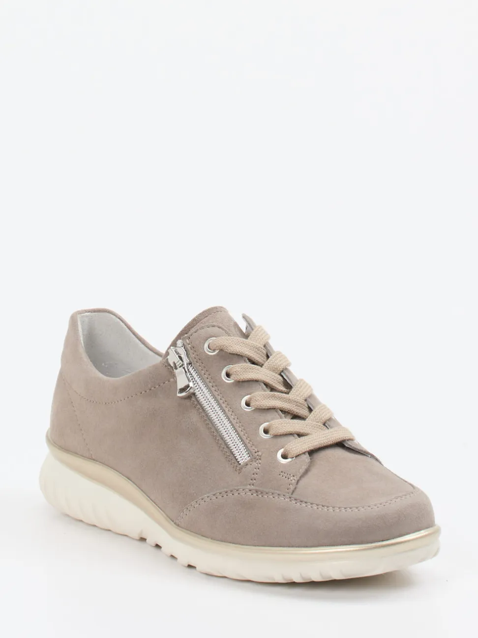 Semler – Komfort-Sneaker aus Veloursleder Taupe