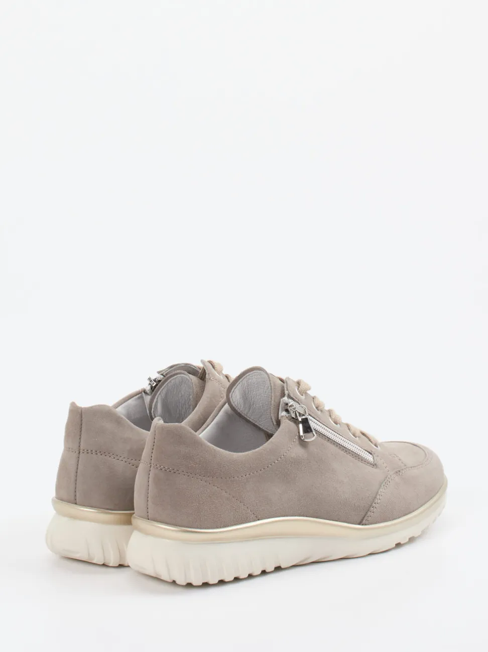 Semler – Komfort-Sneaker aus Veloursleder Taupe