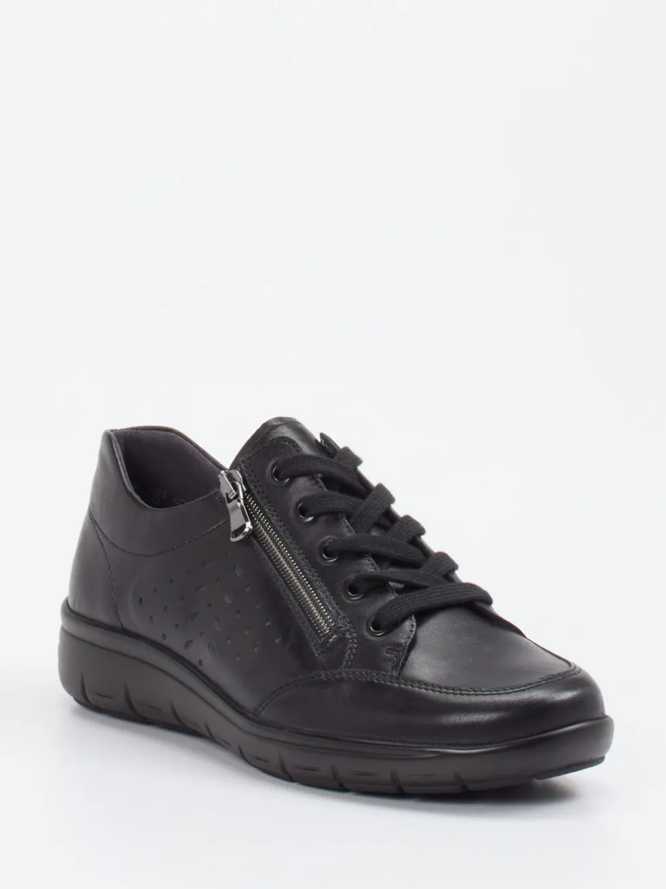 Semler – Komfort-Sneaker aus Kalbleder schwarz