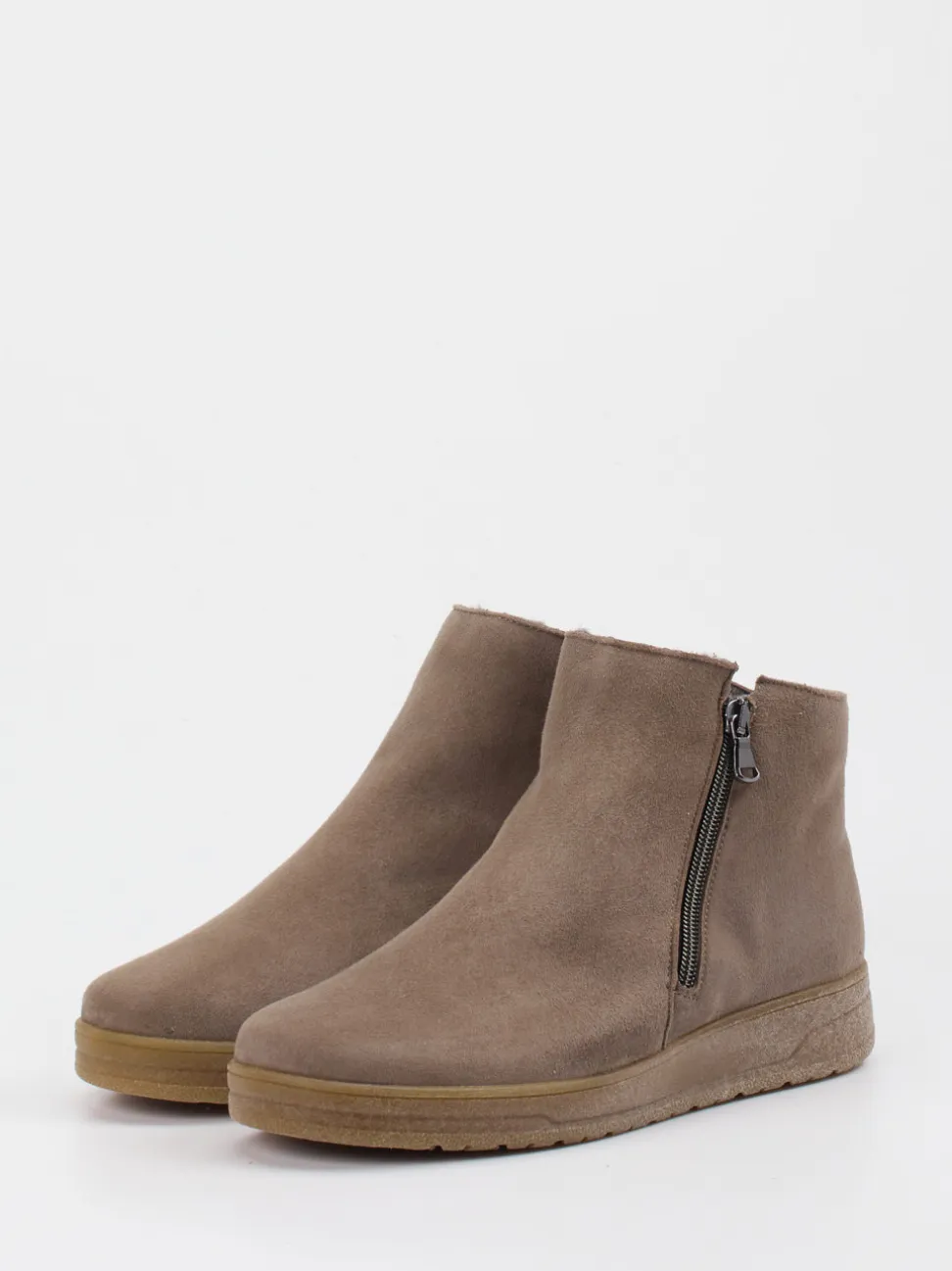 Semler – Komfort-Stiefelette aus Veloursleder taupe