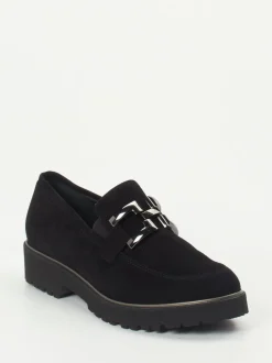 Semler – Loafer aus Veloursleder schwarz