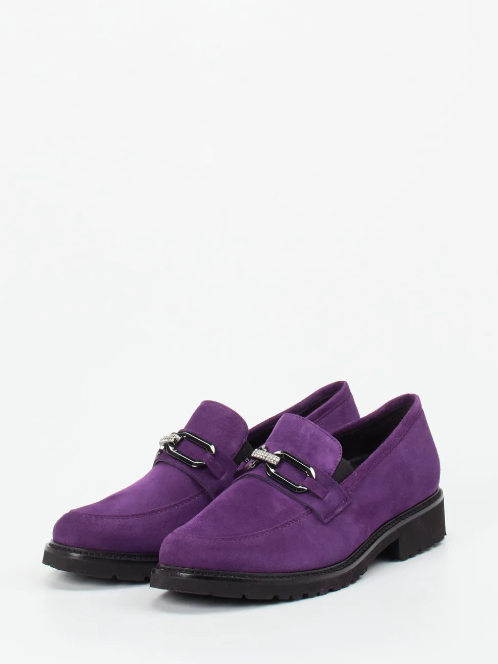 Semler – Loafer aus Veloursleder in Violett