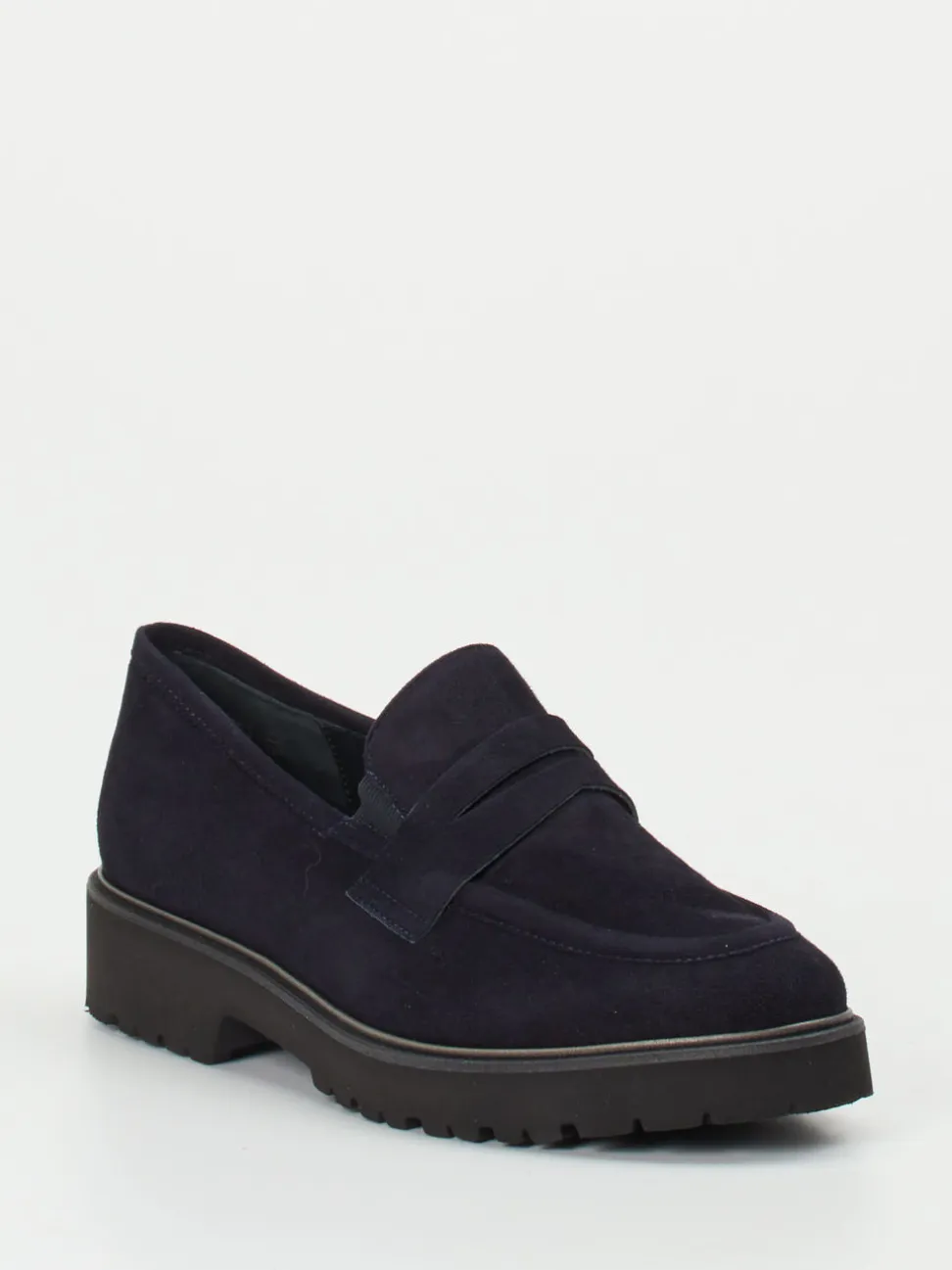Semler – Loafer aus Veloursleder Dunkelblau