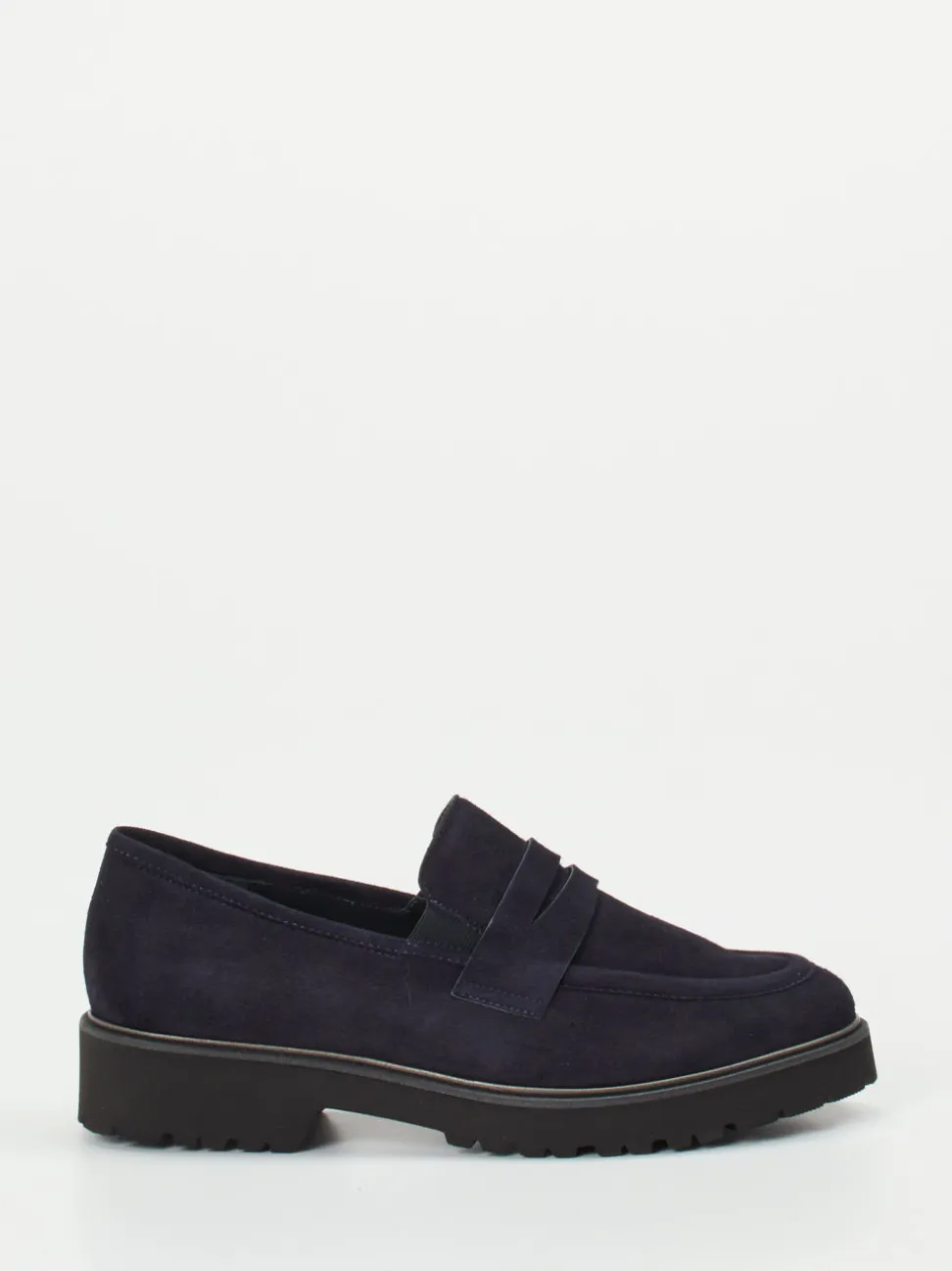 Semler – Loafer aus Veloursleder Dunkelblau