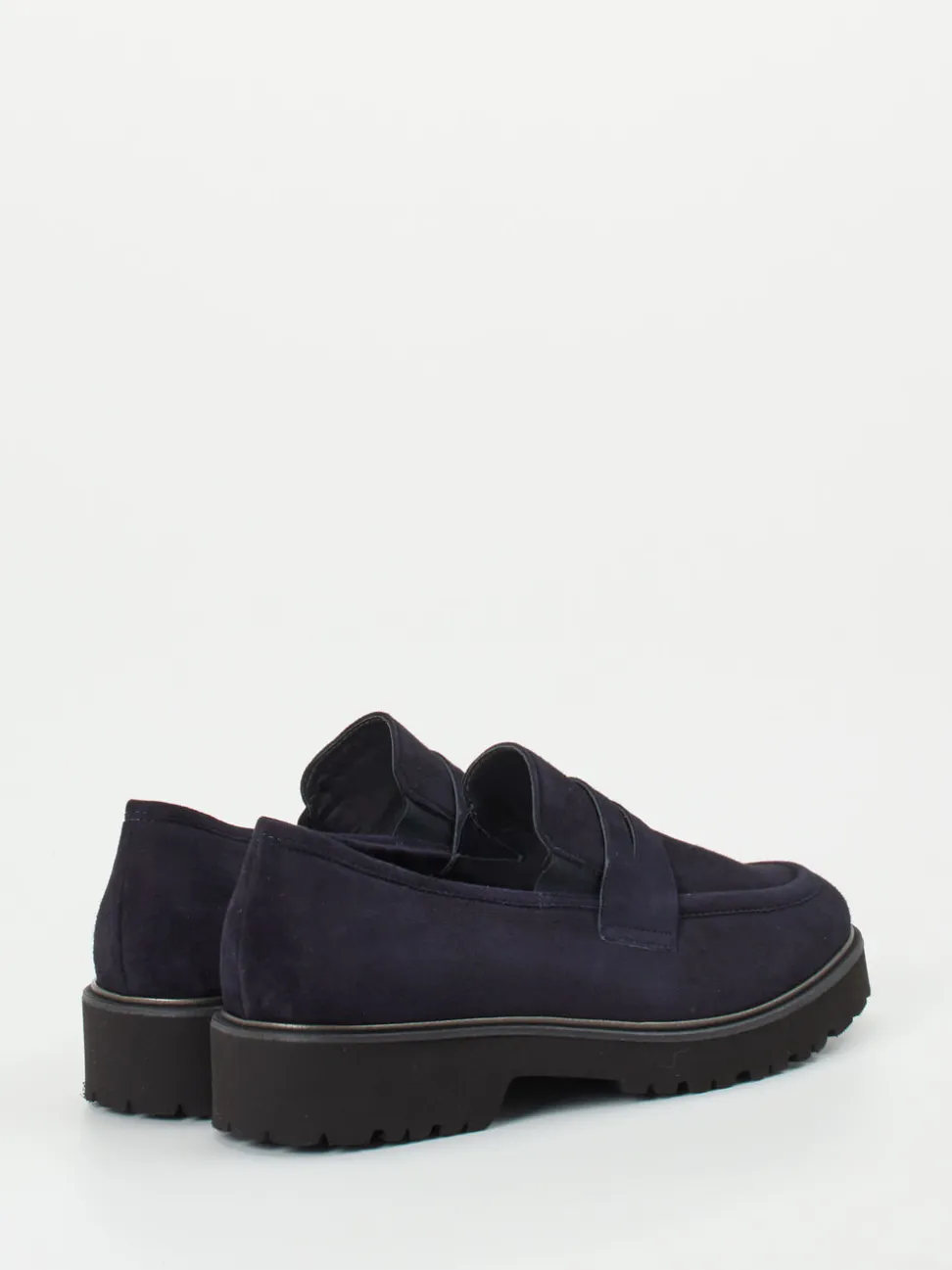 Semler – Loafer aus Veloursleder Dunkelblau