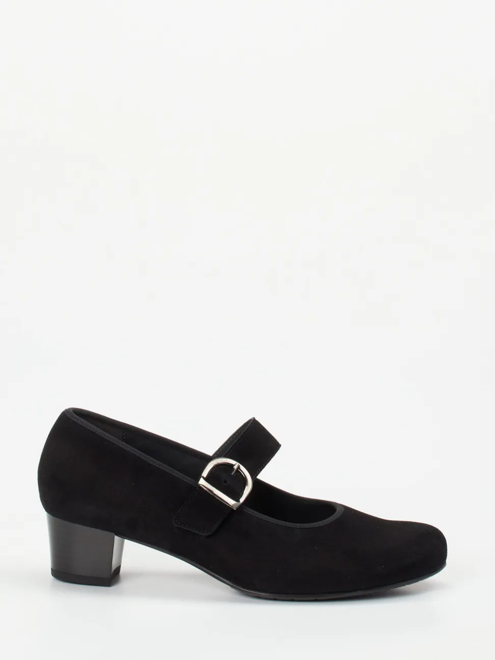 Semler – Mary Jane Pumps aus Veloursleder schwarz