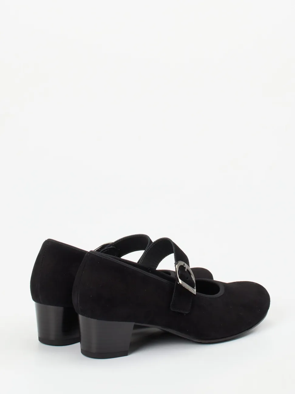 Semler – Mary Jane Pumps aus Veloursleder schwarz