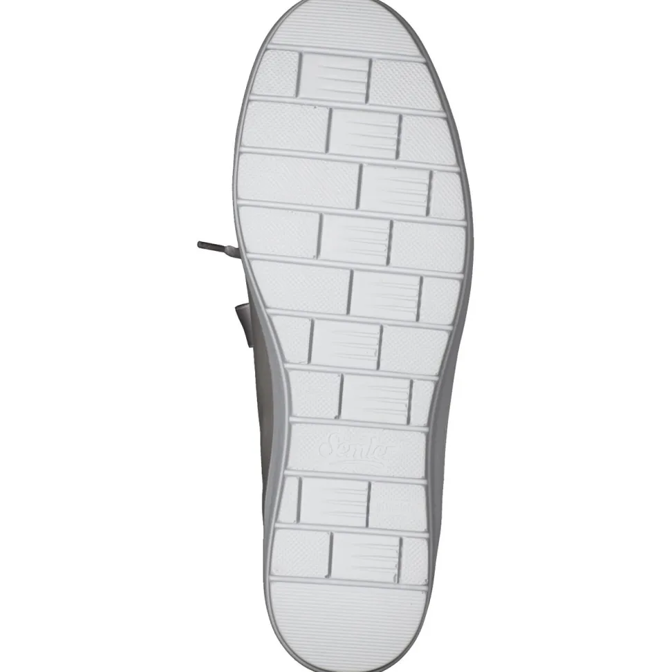 Semler – Plateau-Sneaker aus Kalbleder Hellgrau