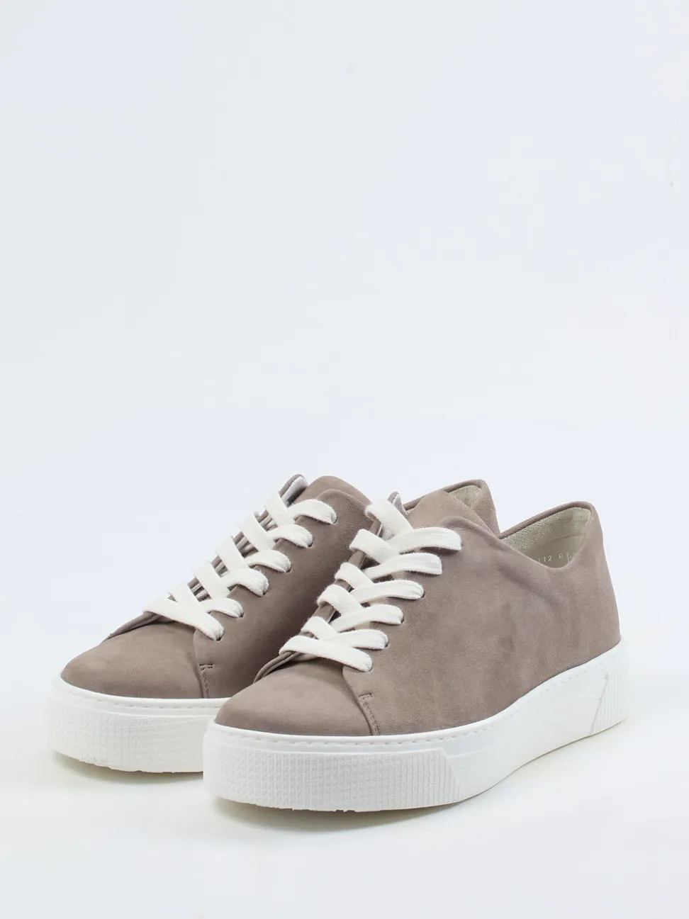 Semler – Plateau-Sneaker aus Veloursleder taupe