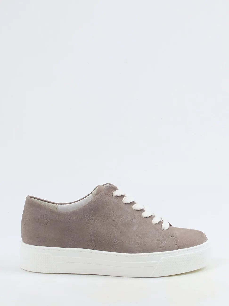 Semler – Plateau-Sneaker aus Veloursleder taupe