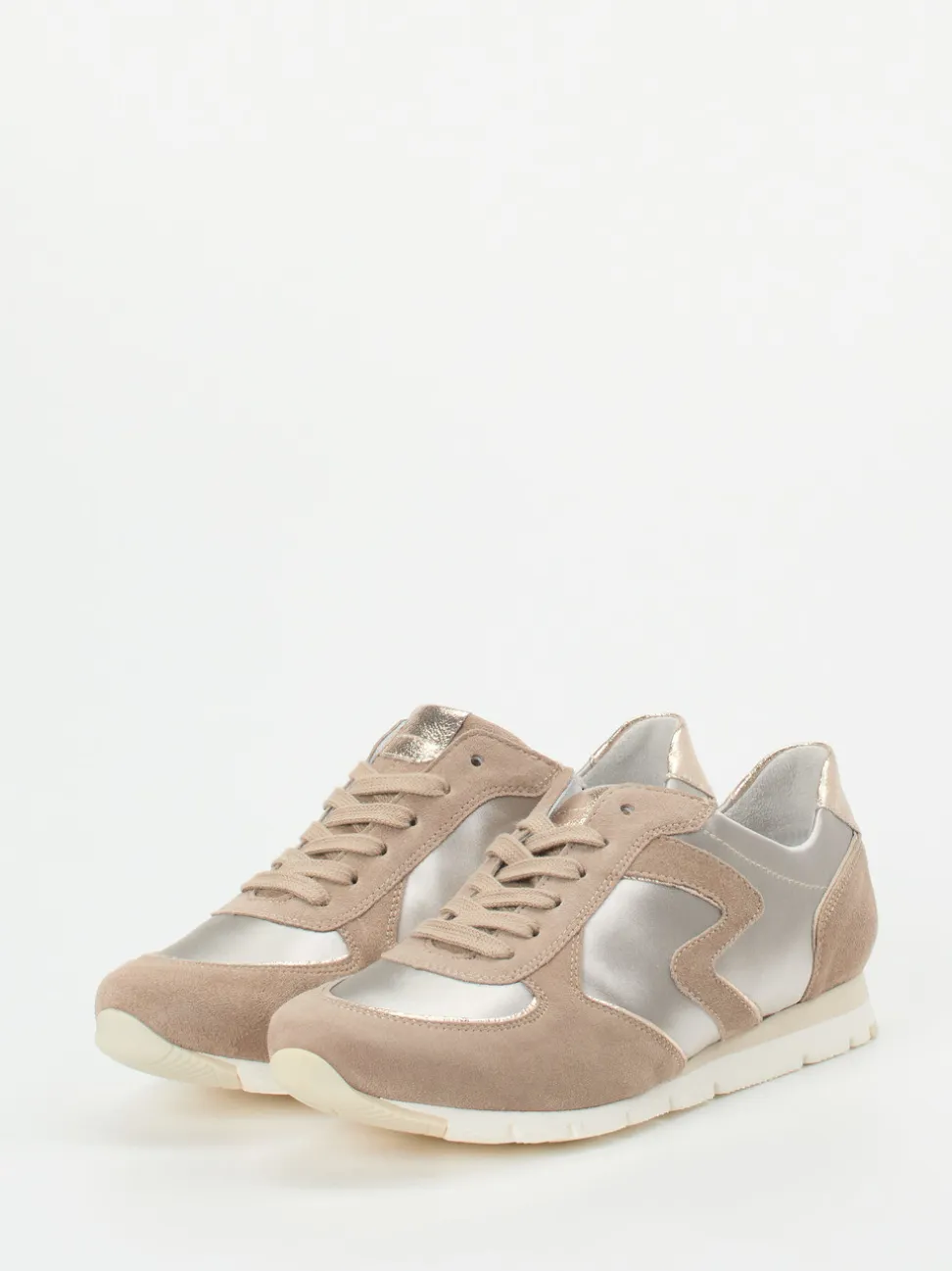 Semler – Retro-Sneaker aus Veloursleder Beige