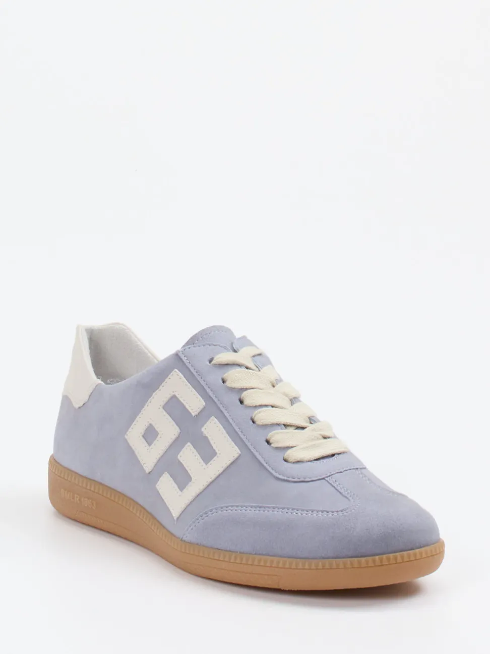 Semler – Retro-Sneaker aus Veloursleder Pastellblau