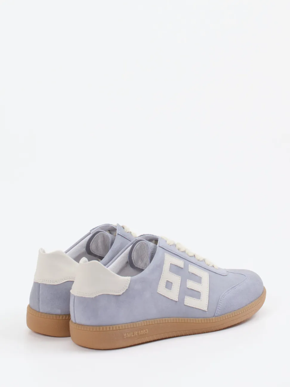 Semler – Retro-Sneaker aus Veloursleder Pastellblau