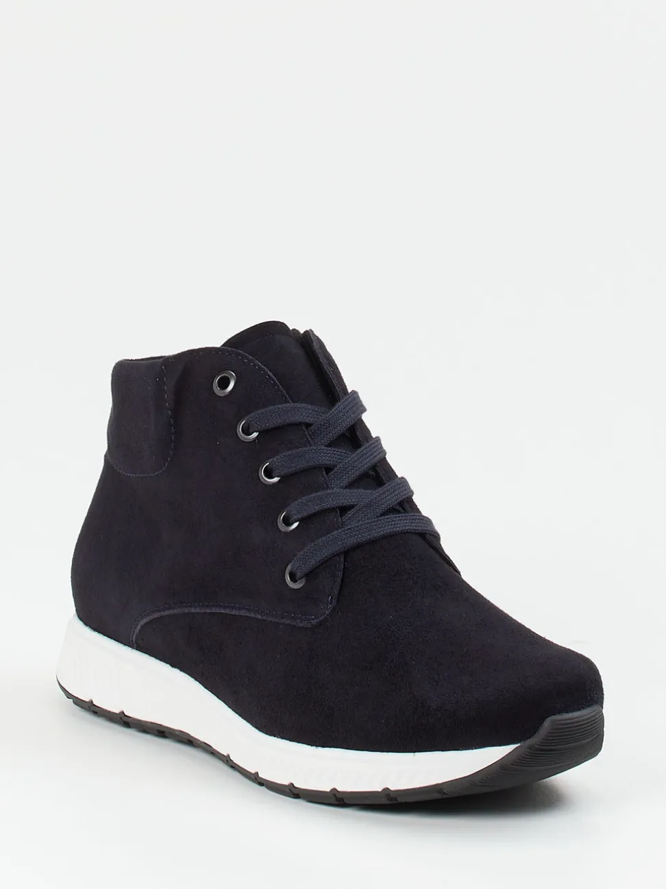 Semler – Schnürboots aus Veloursleder dunkelblau