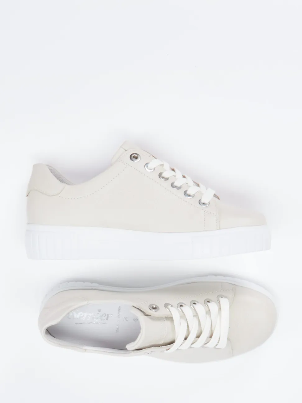 Semler – Schnürschuh aus Kalbleder Cremeweiß