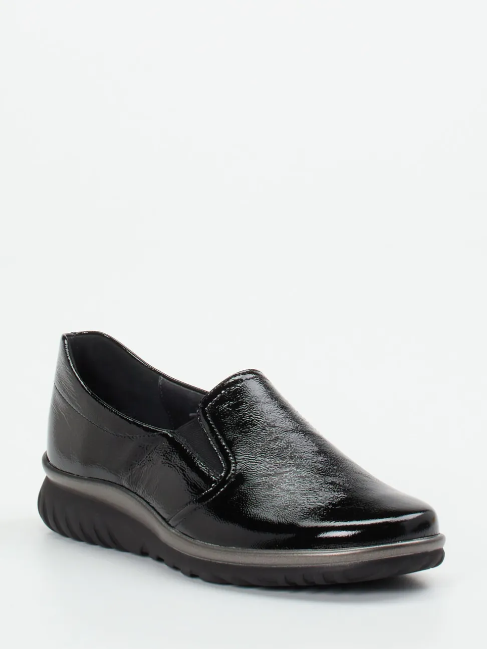 Semler – Slipper aus Lackleder Schwarz