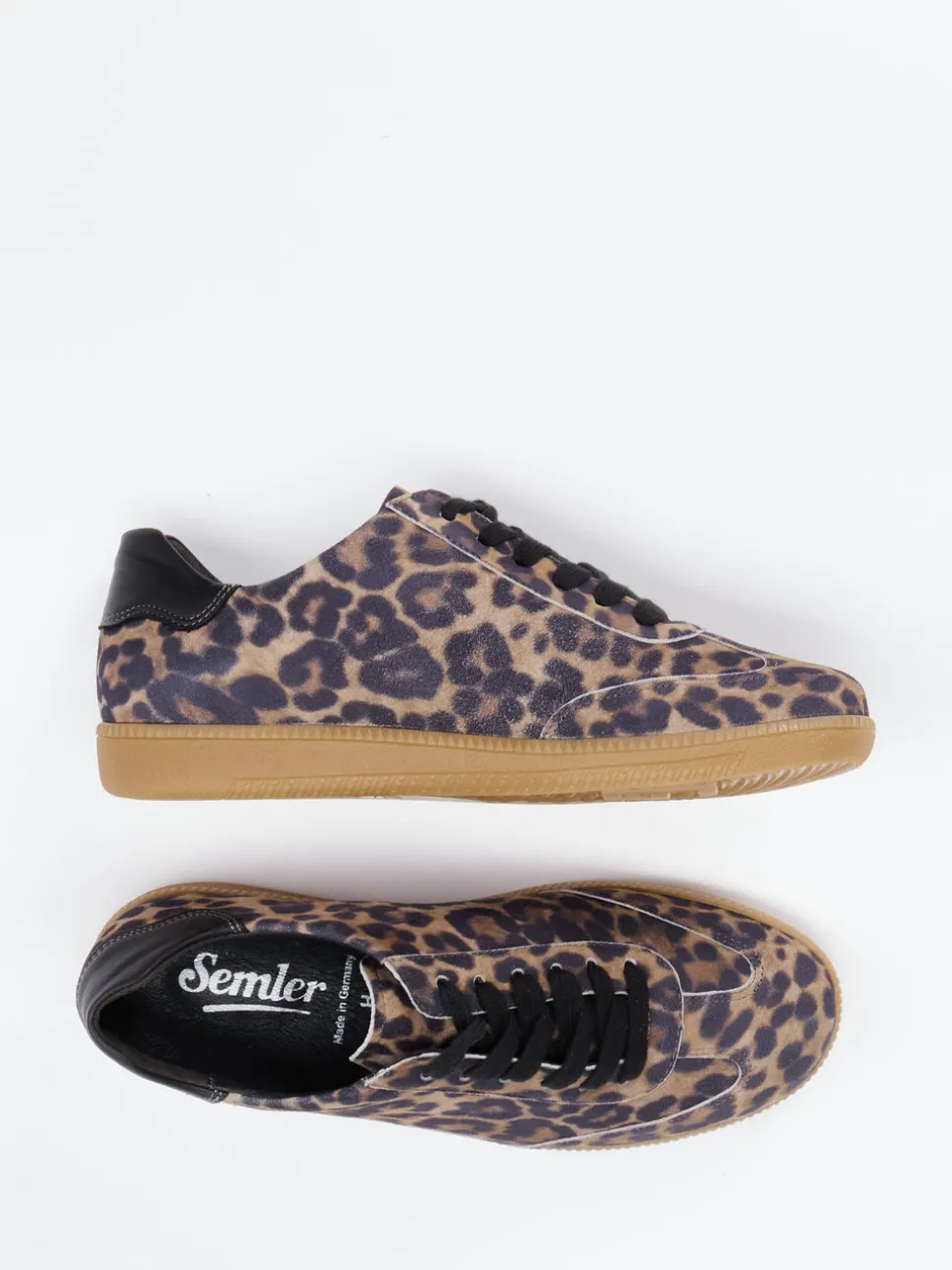 Semler – Sneaker aus geprägtem Leder mit Leoprint