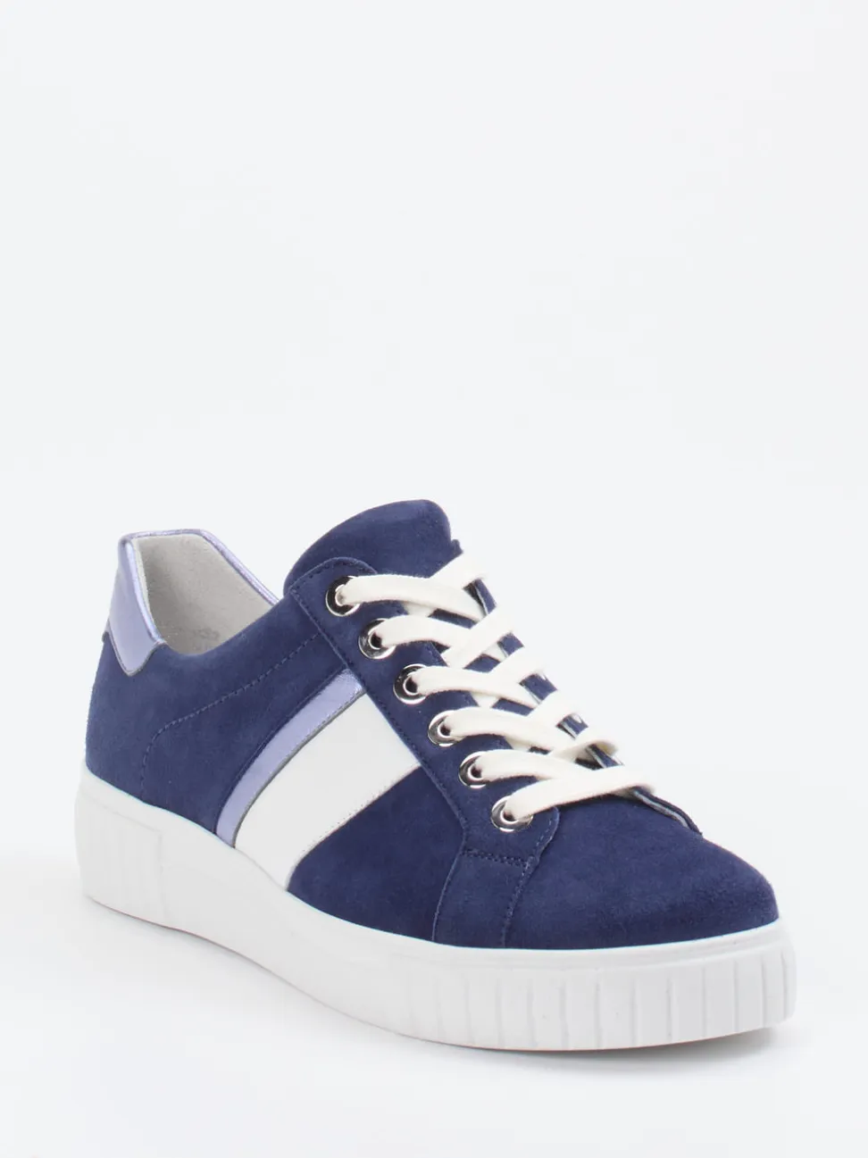 Semler – Sneaker aus Nubukleder in Marineblau