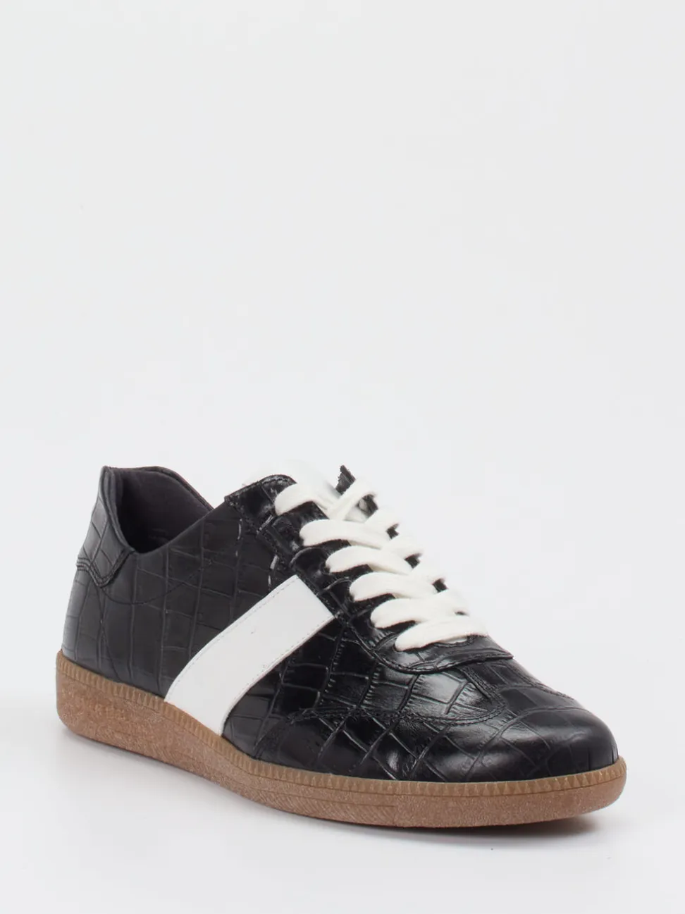 Semler – Sneaker aus Reptilleder in Schwarz
