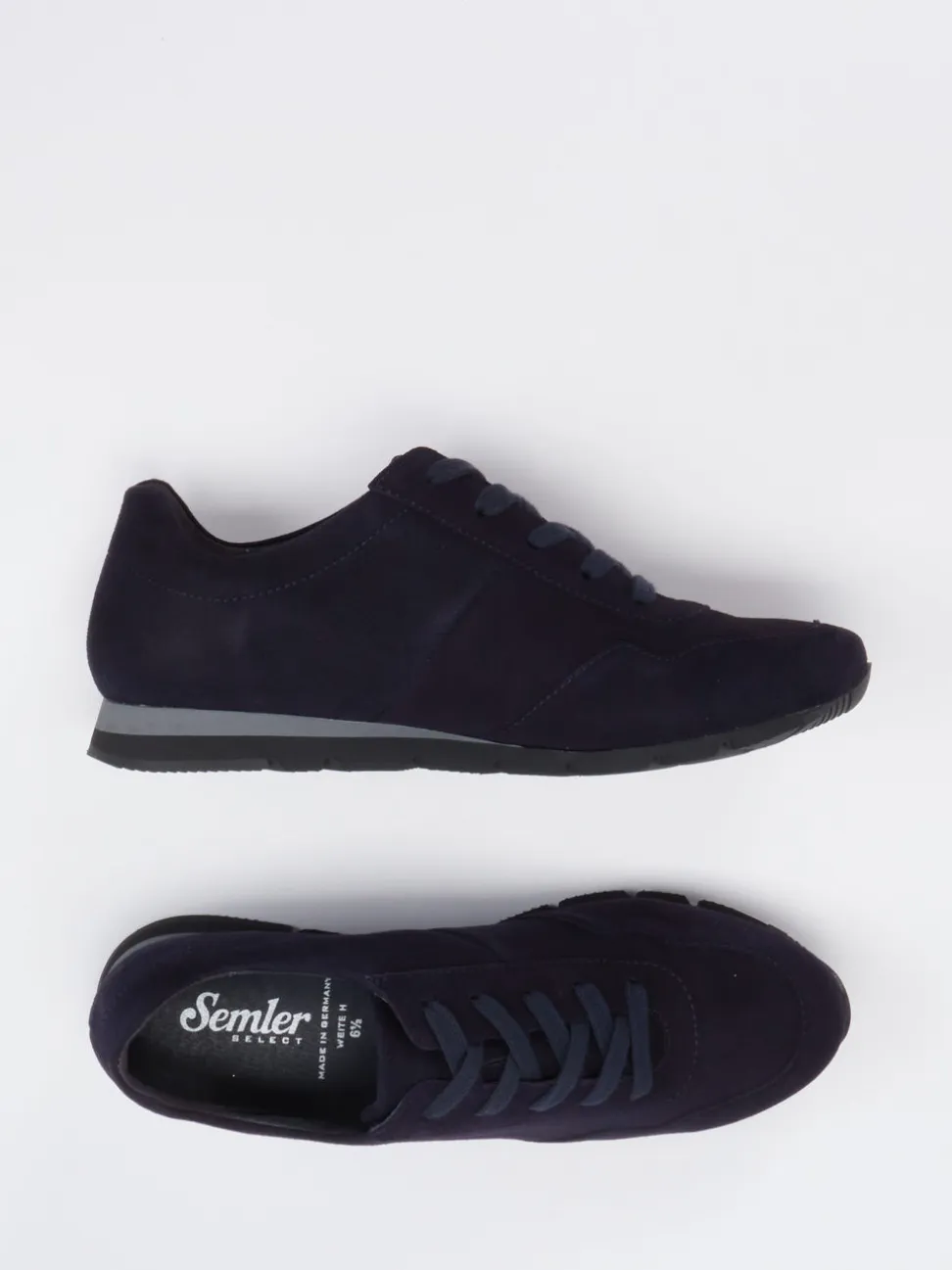 Semler – Sneaker aus Veloursleder in Dunkelblau
