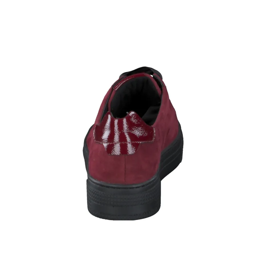 Semler – Sneaker aus Veloursleder in Bordeauxrot