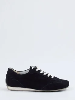 Semler – Sneaker aus Veloursleder in Dunkelblau