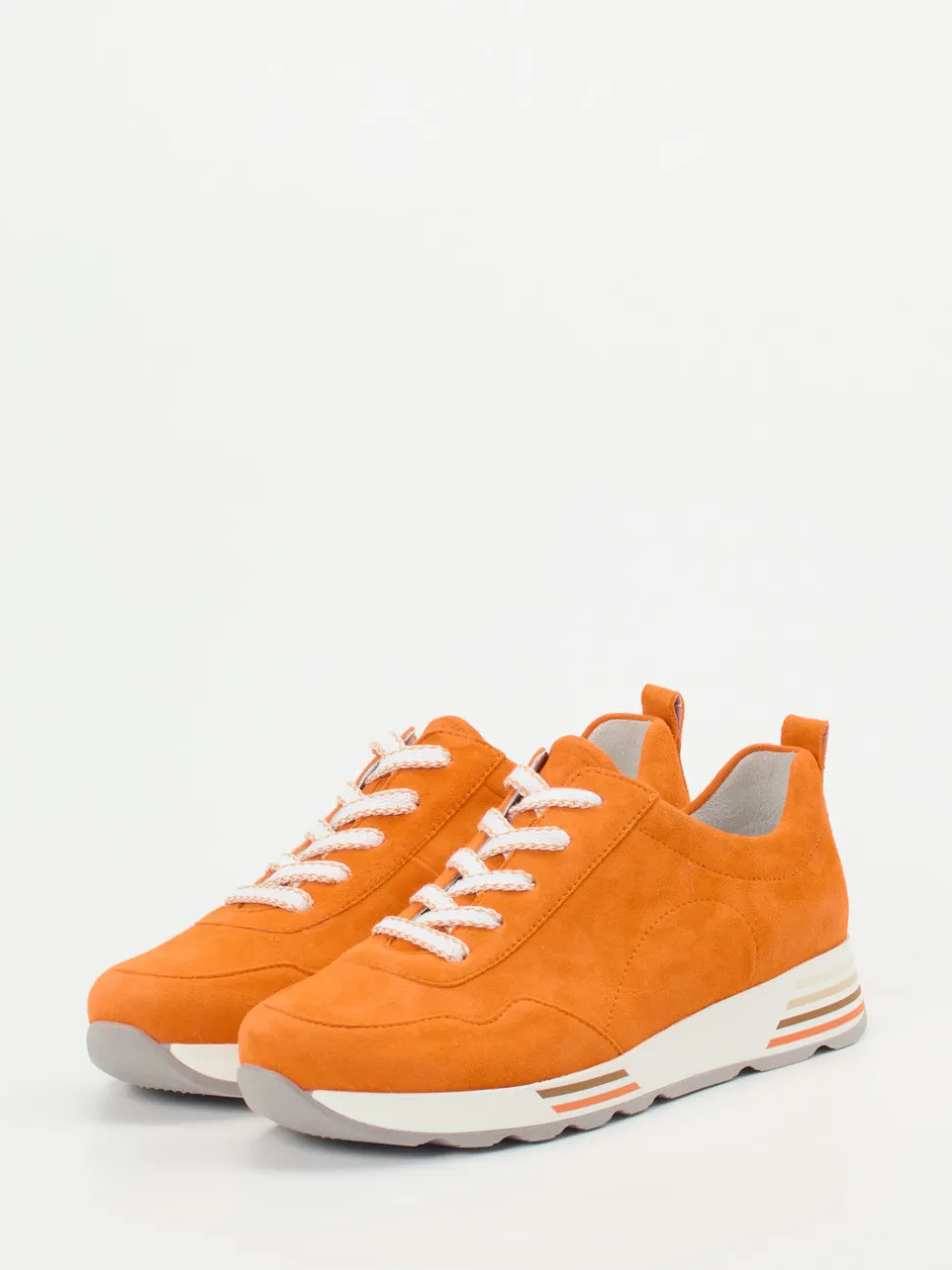 Semler – Sneaker aus Veloursleder in Orange
