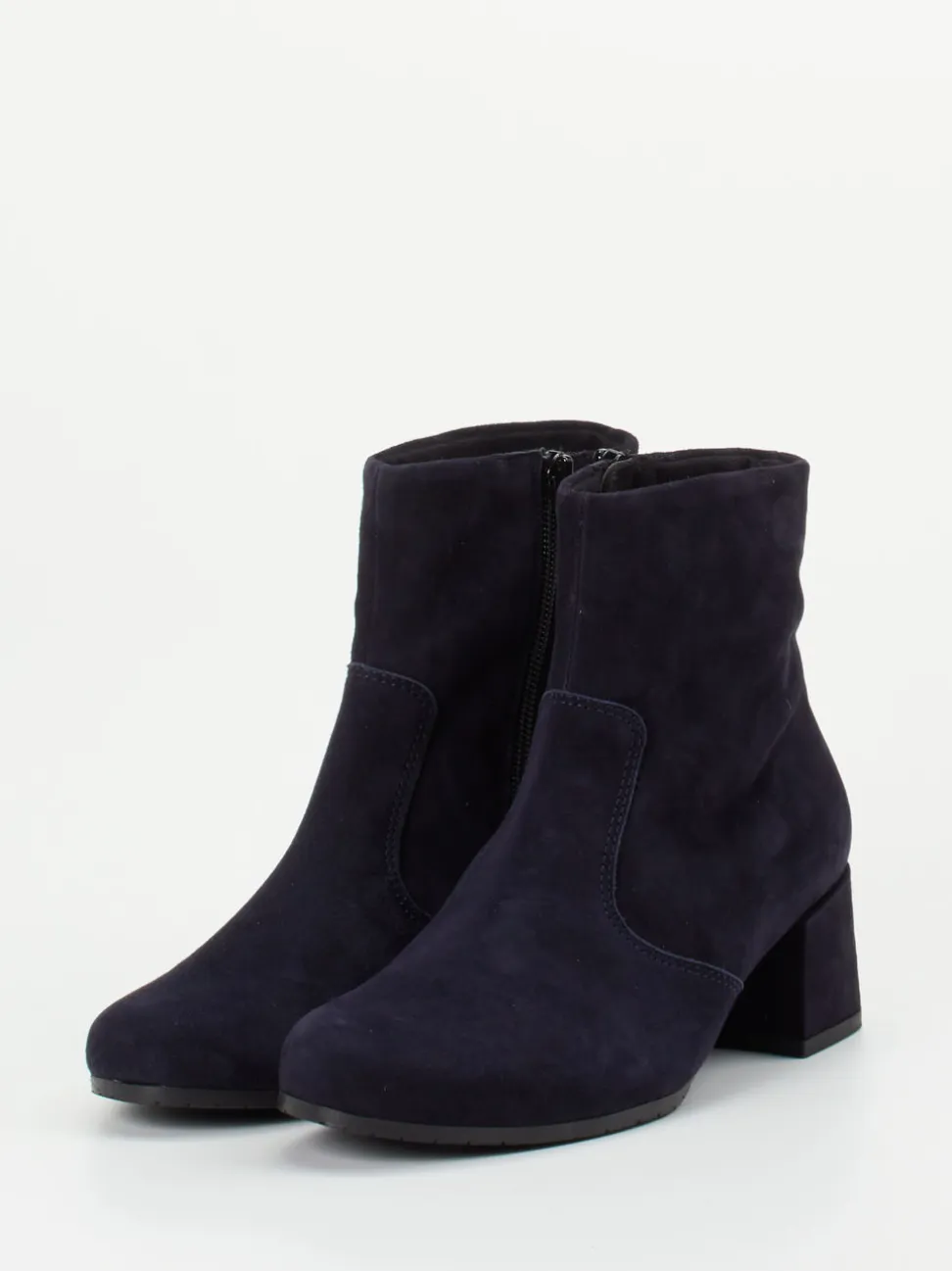 Semler – Stiefelette aus Veloursleder Dunkelblau