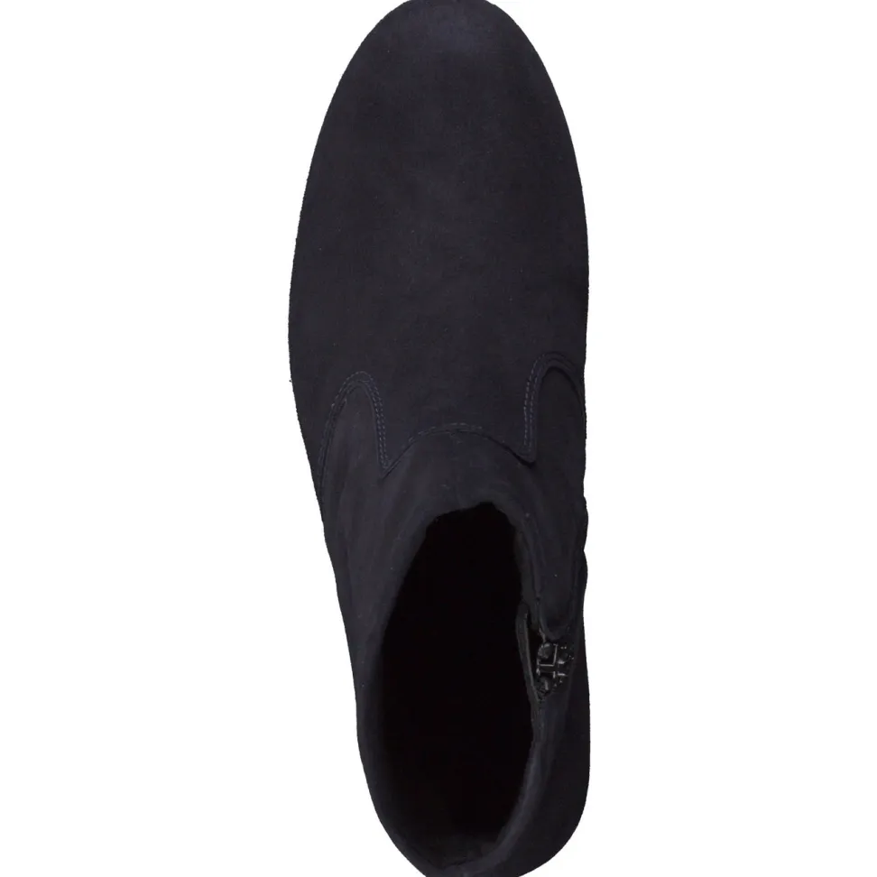 Semler – Stiefelette aus Veloursleder Dunkelblau