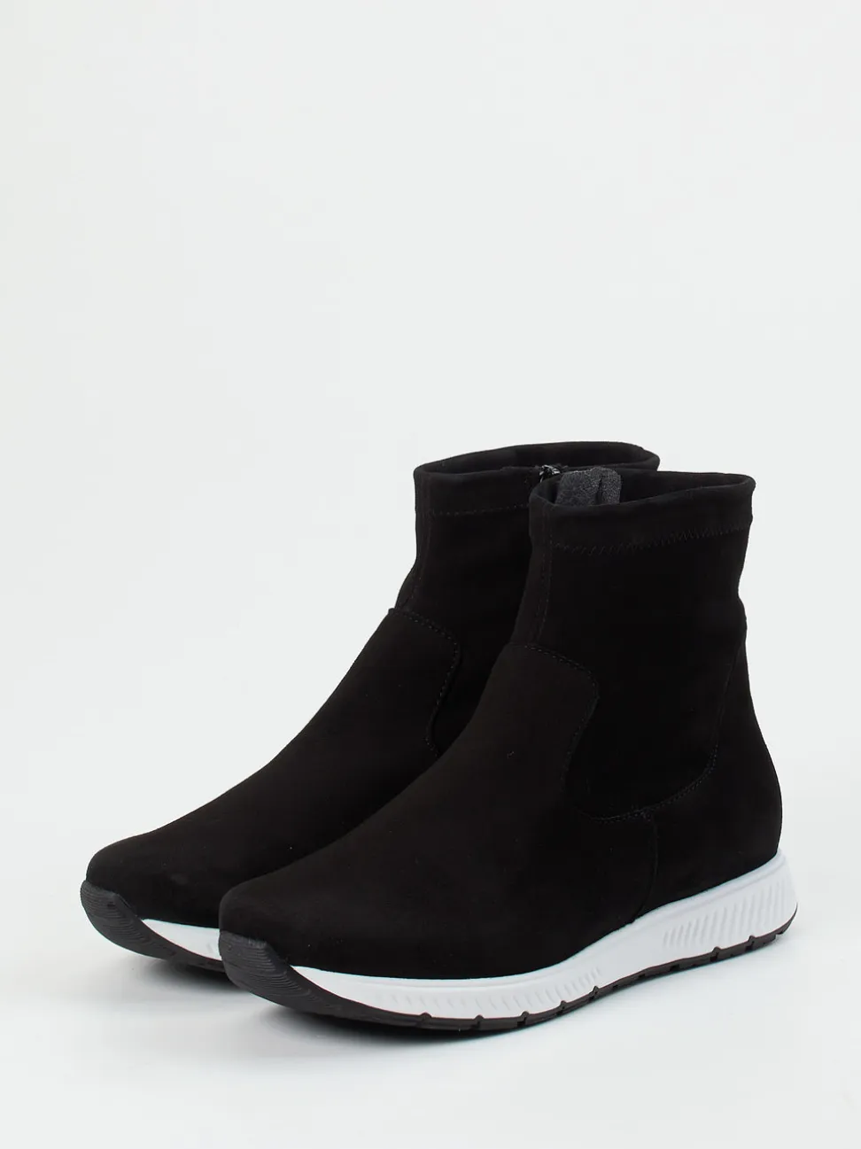 Semler – Stiefeletten aus Veloursleder schwarz