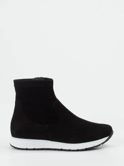 Semler – Stiefeletten aus Veloursleder schwarz