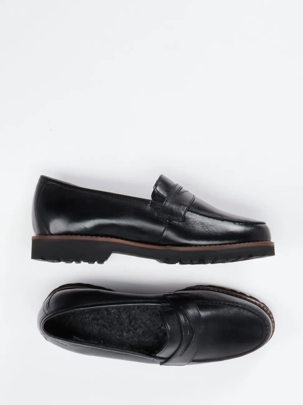 Sioux – Loafer aus Kalbleder Schwarz glänzend